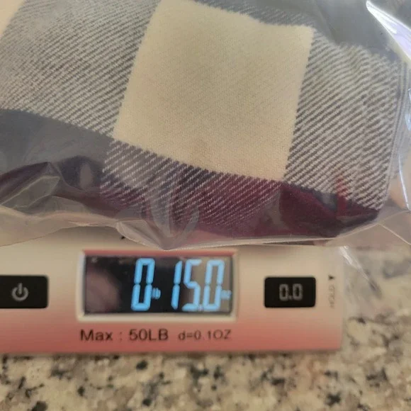 LL Bean Womems Flannel Shirt Size XL Navy White Buffalo Plaid Organic Cotton - Picture 11 of 11